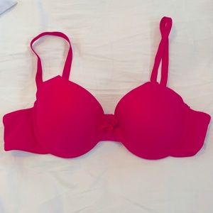 Hot pink bra